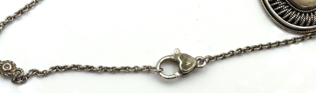 925 Sterling Silver BA Suarti Bali Mother Of Pearl Necklace