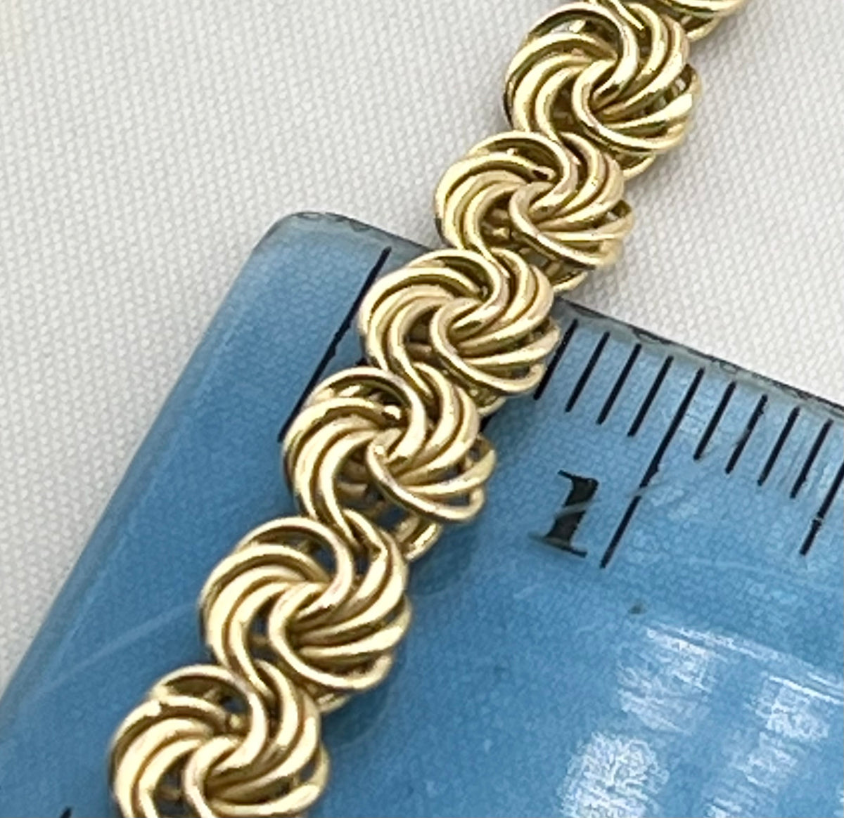 14KT Yellow Gold Byzantine Link Bracelet