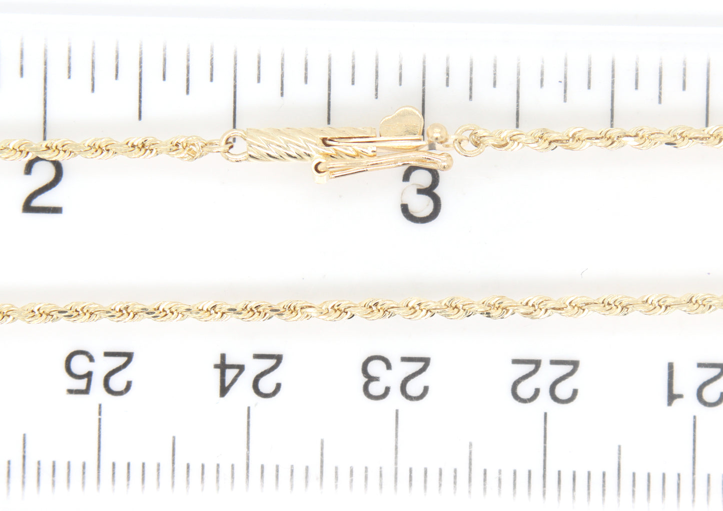 14kt Yellow gold Rope chain necklace