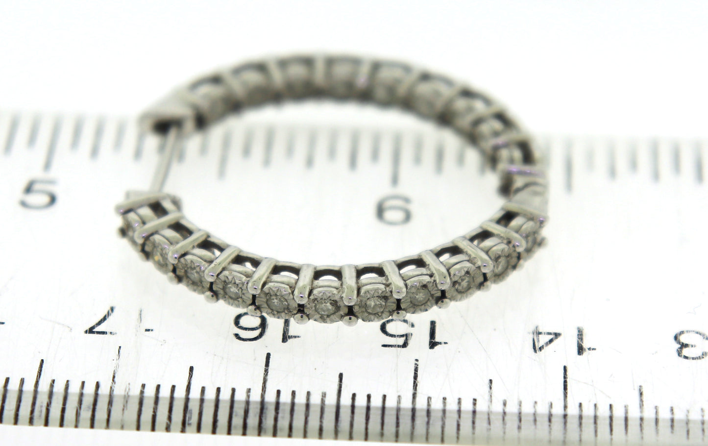 925 Sterling Silver Cubic Zirconia Hoop Earrings