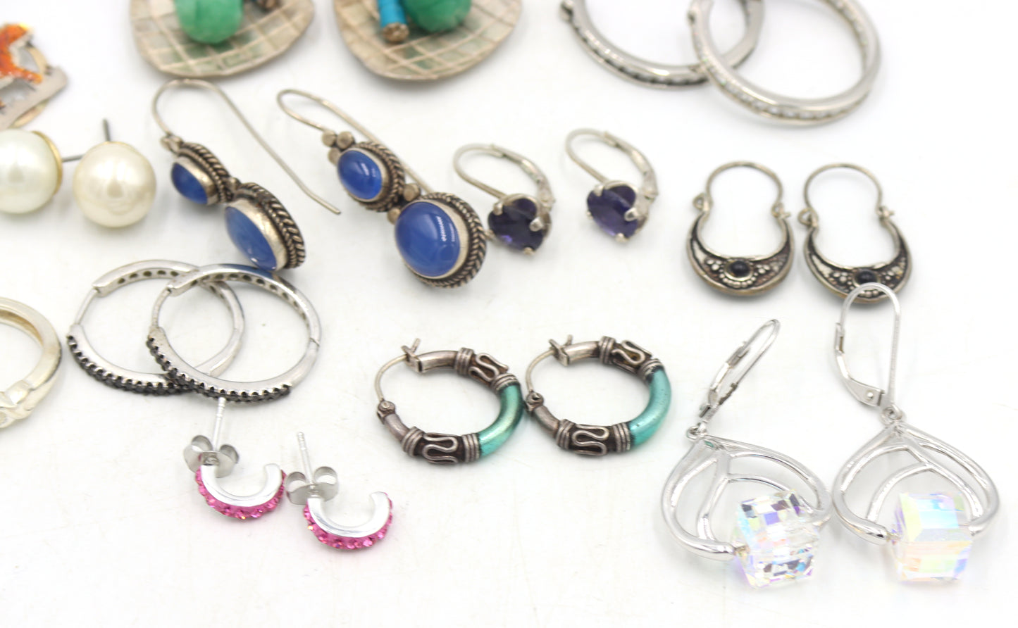 Group lot of Vintage 925 sterling silver earrings