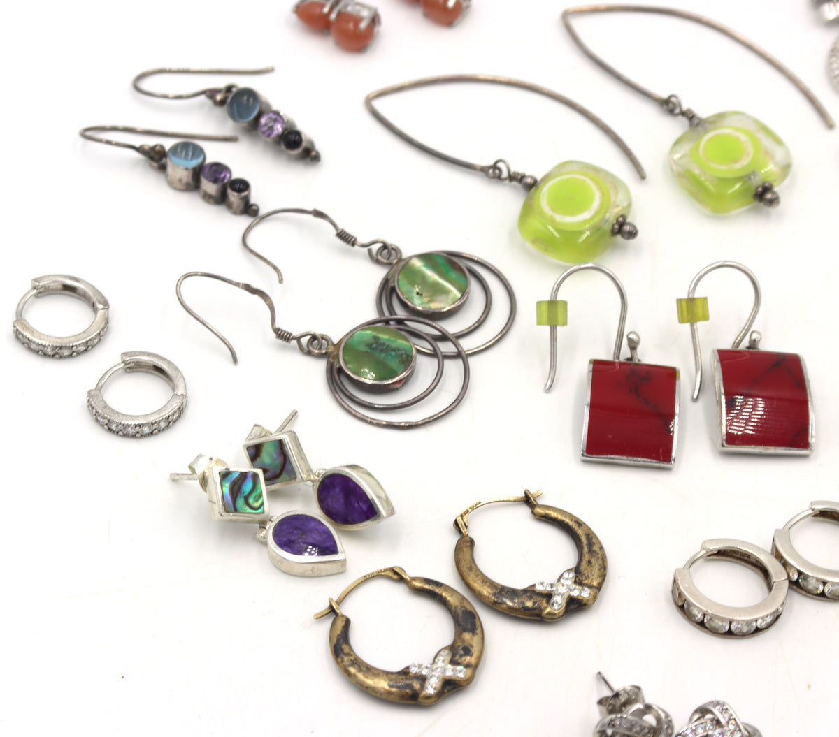 Group lot of Vintage 925 sterling silver earrings