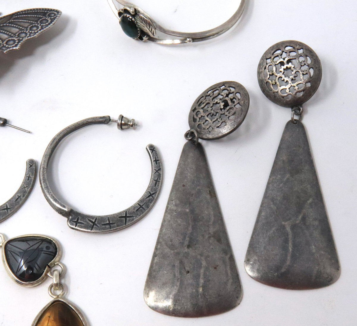 Group Lot of Vintage Sterling Silver Jewelry