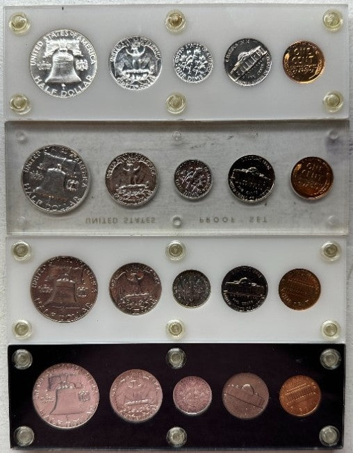Set of 4 US Proof Set in Capital Plastic