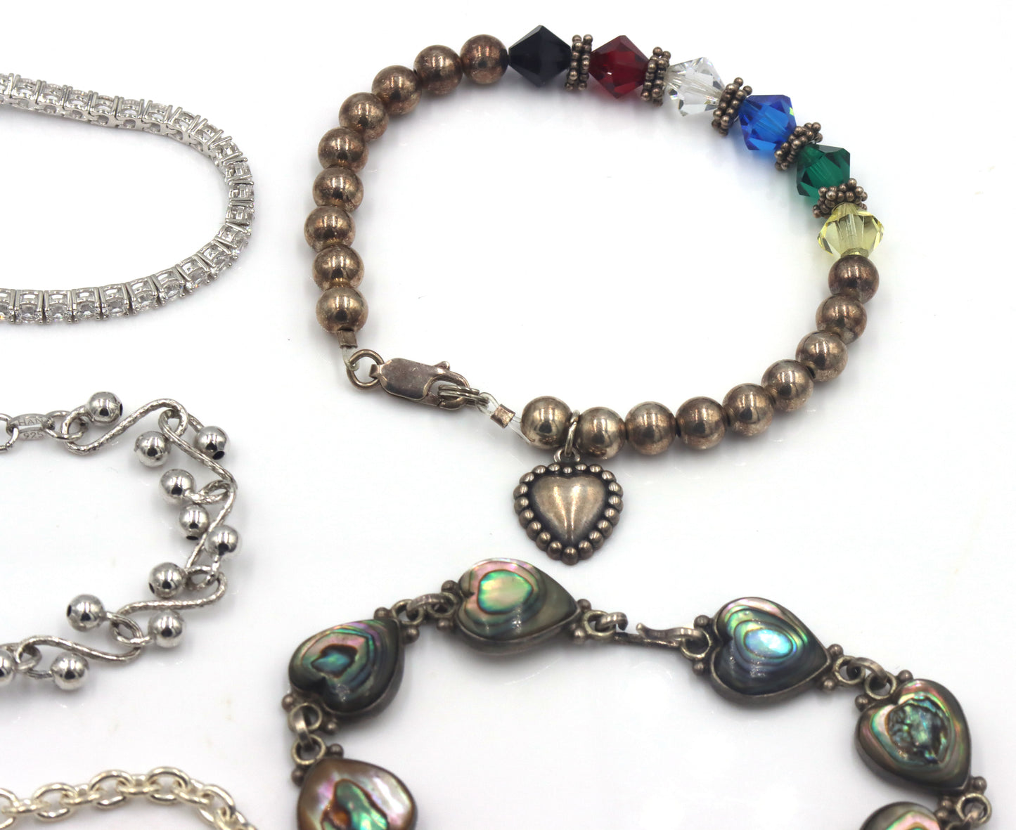 Vintage 925 sterling silver group lot of bracelets