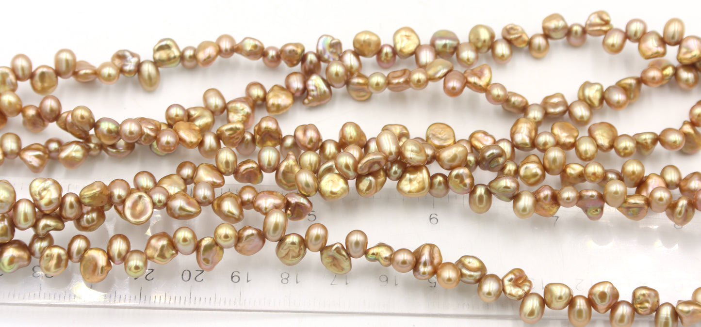 3 Row strand pearl necklace with sterling silver clasp