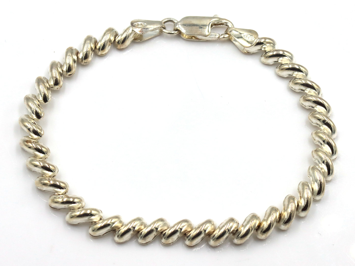 Group lot of 5 vintage 925 sterling silver bracelets