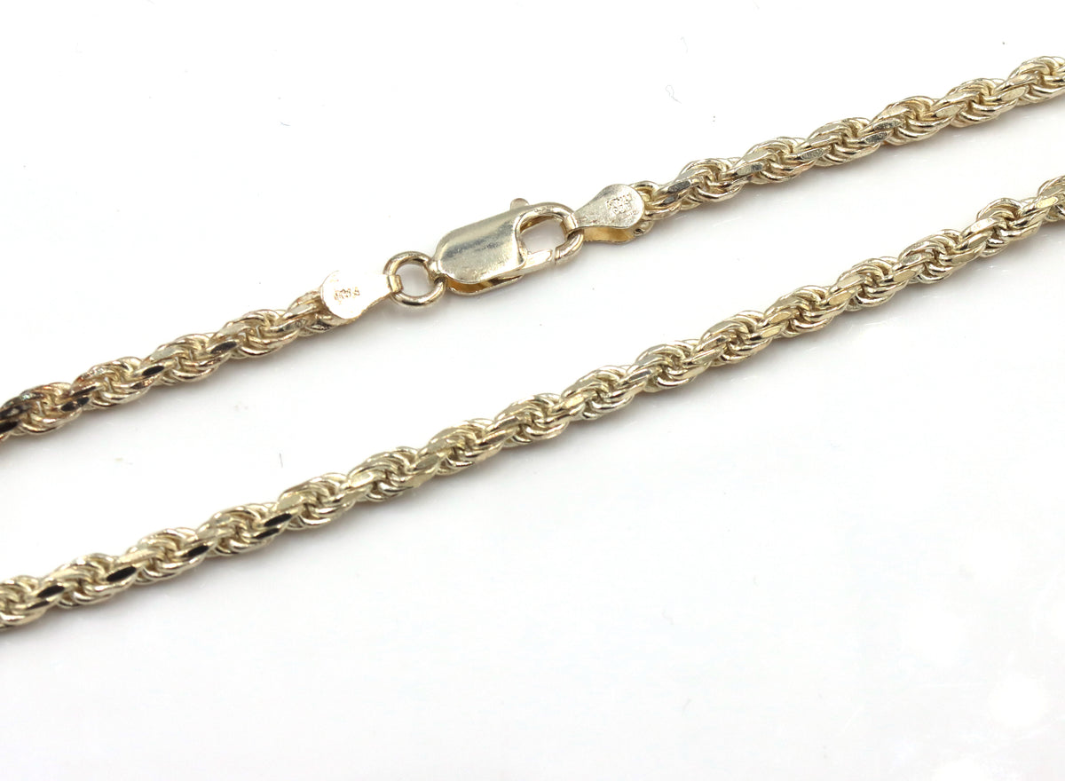 Group lot of 3 vintage 925 sterling silver chains