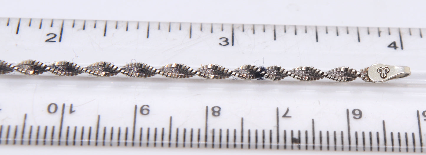Vintage Italian Sterling Silver Rope Bracelet