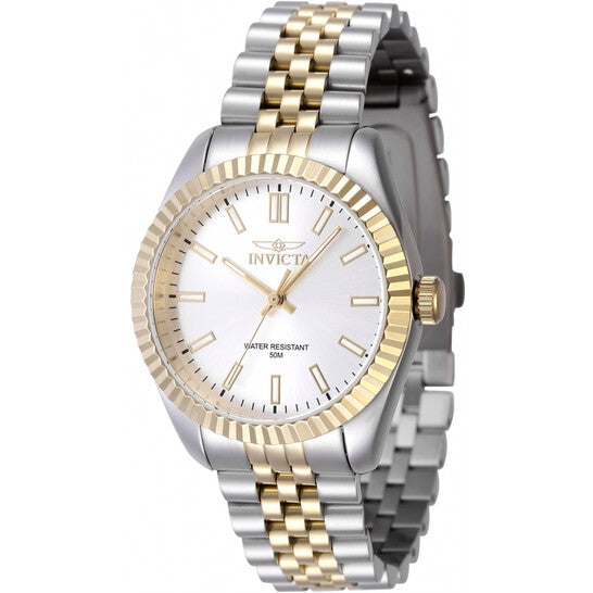 Invicta Specialty Ladies Watch Model 47500 – Silver Dial Two-Tone Stainless Steel Quartz 36mm