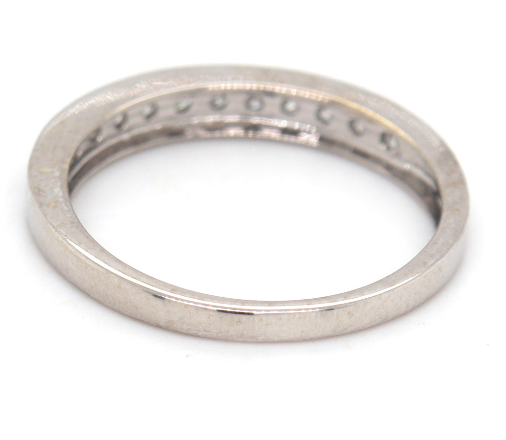 14kt White gold 0.20ctw channel set diamond band