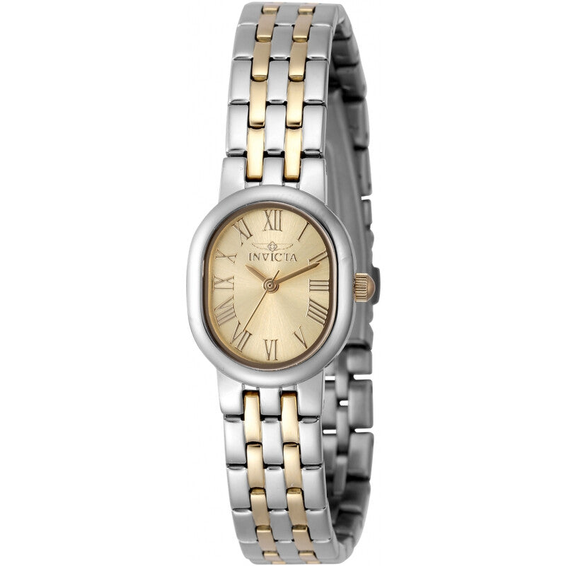 Invicta Angel Womens Quartz Gold Dial Two Tone Stainless Steel Bracelet Watch