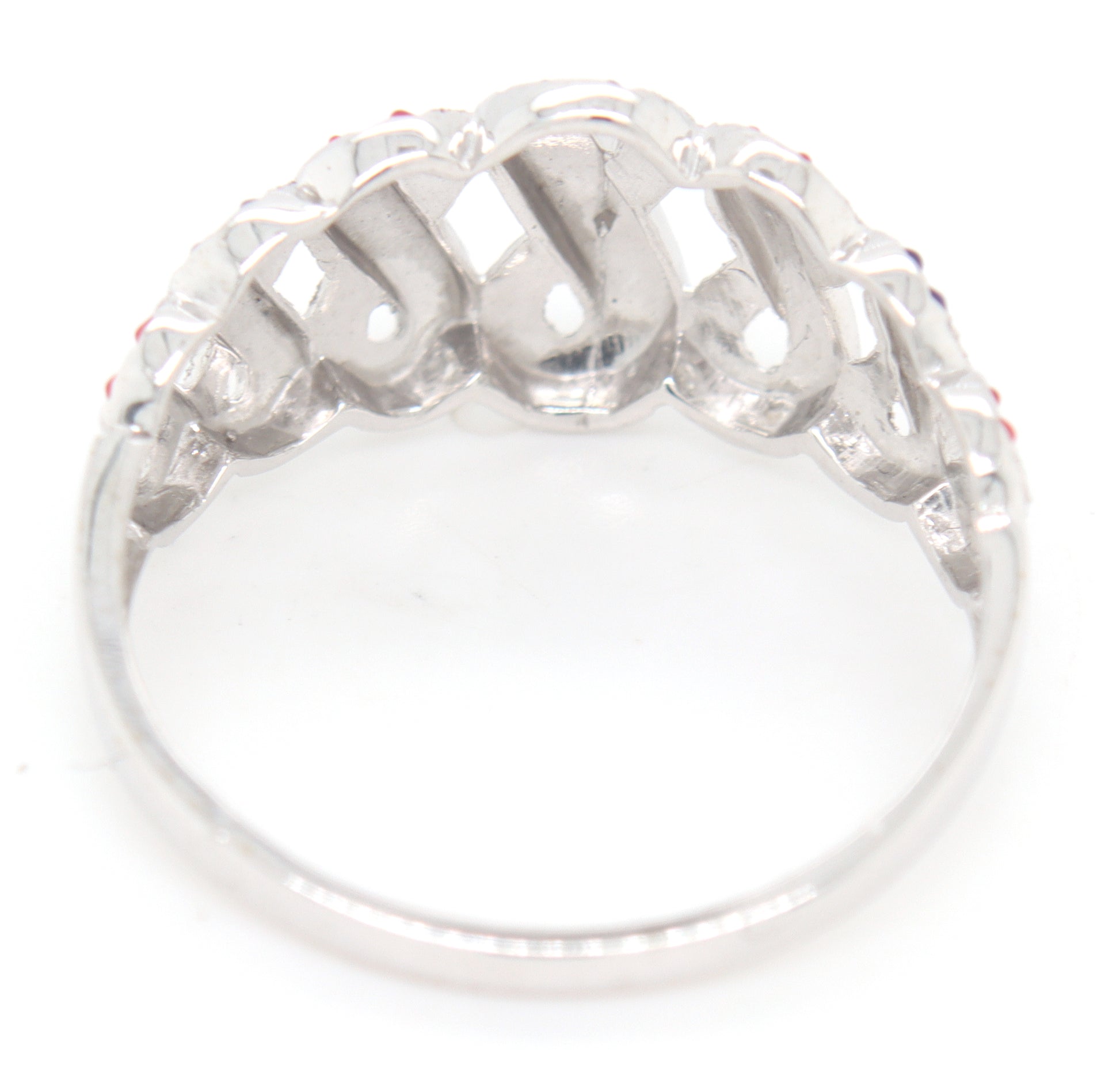 14kt White gold Enamel ring