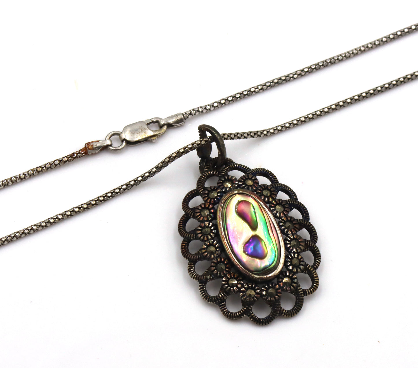 Vintage 925 sterling silver group lot of 6 vintage 925 sterling silver necklaces