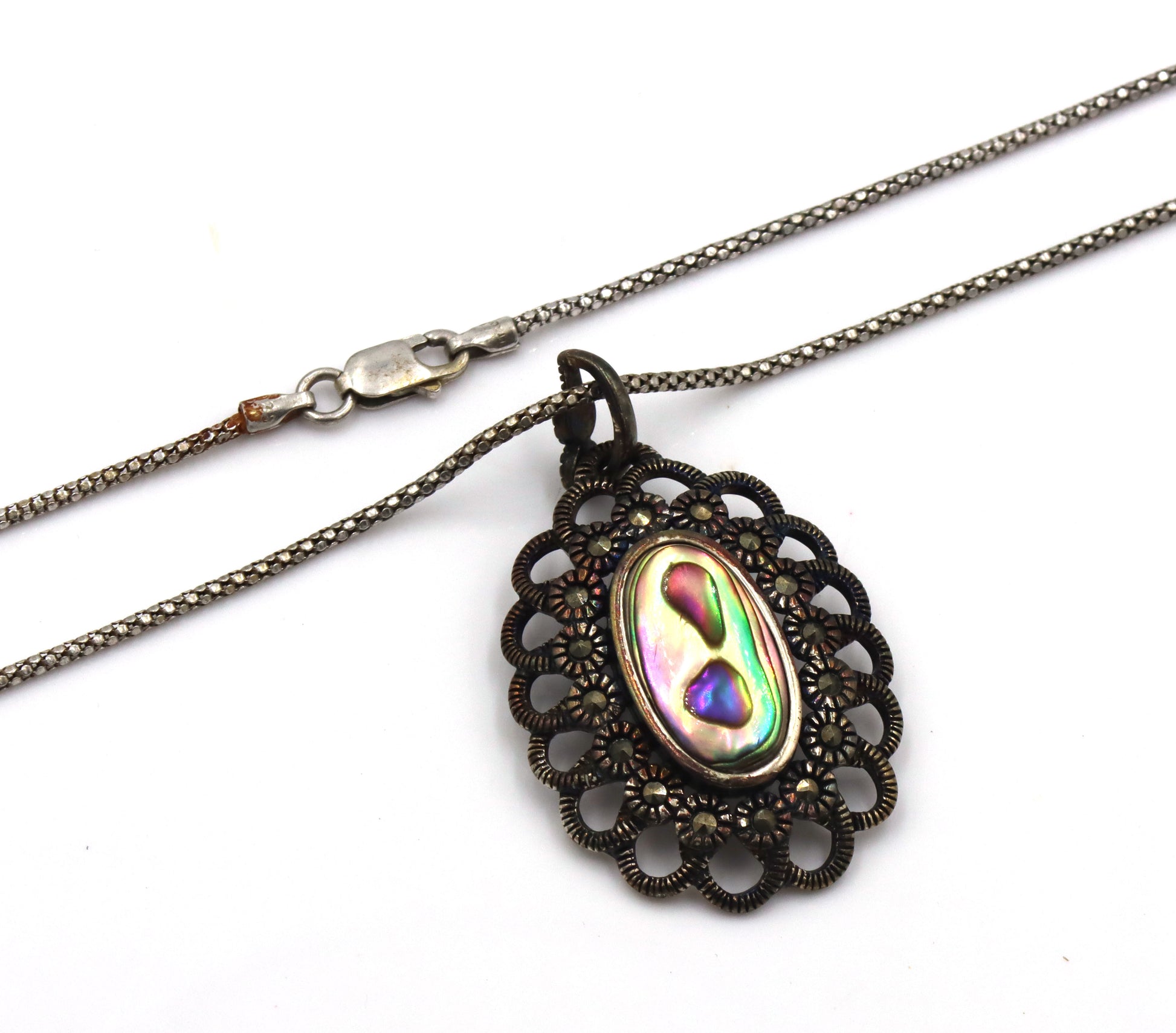 Vintage 925 sterling silver group lot of 6 vintage 925 sterling silver necklaces