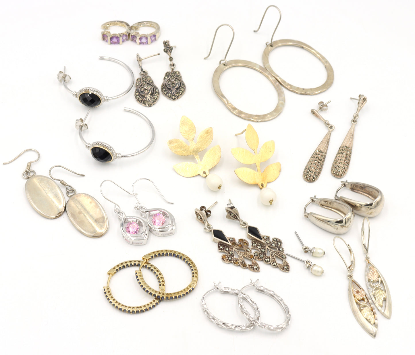 Group lot of Vintage 925 sterling silver earrings