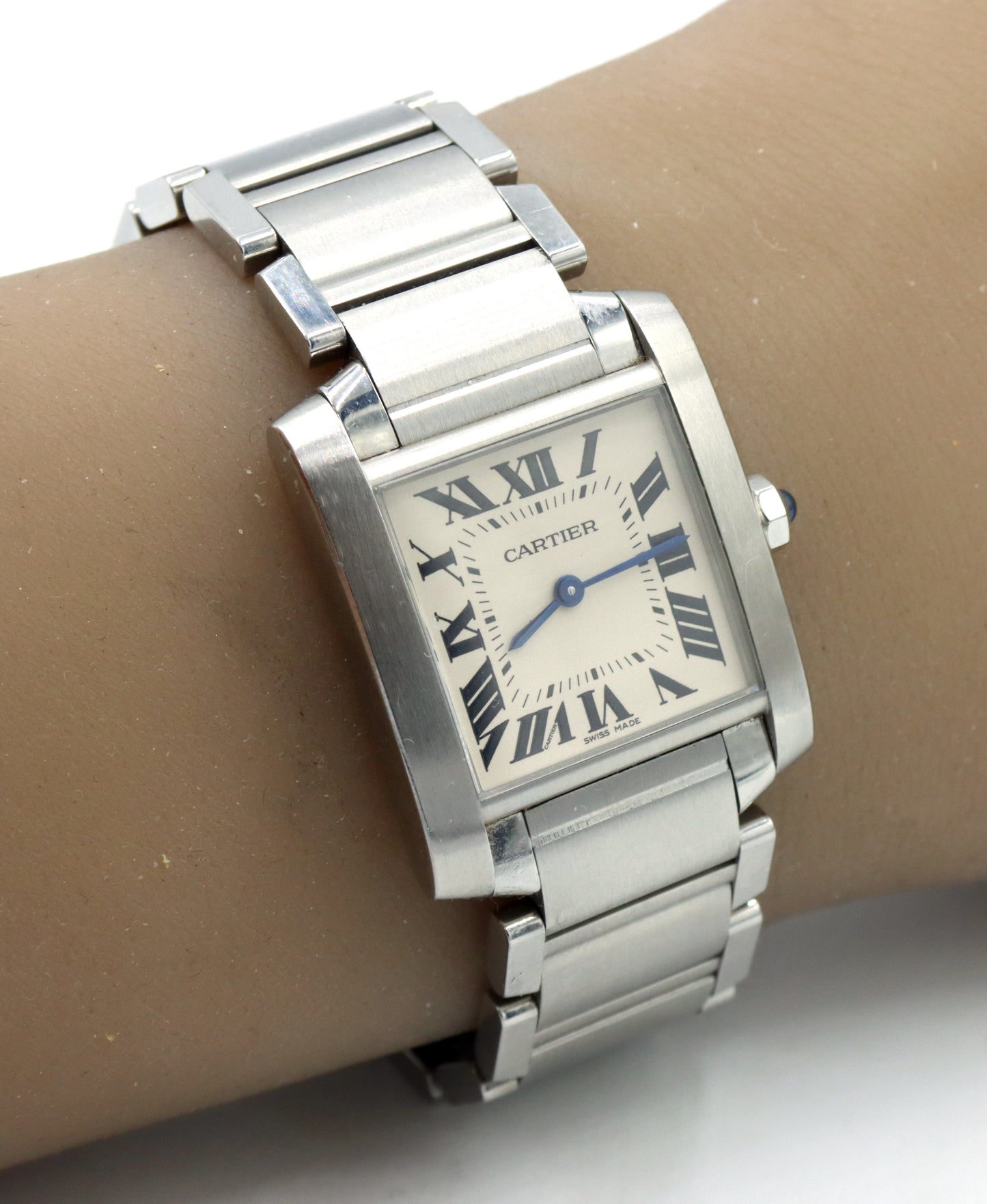 Cartier Tank Fan aise SM stainless steel ladies watch