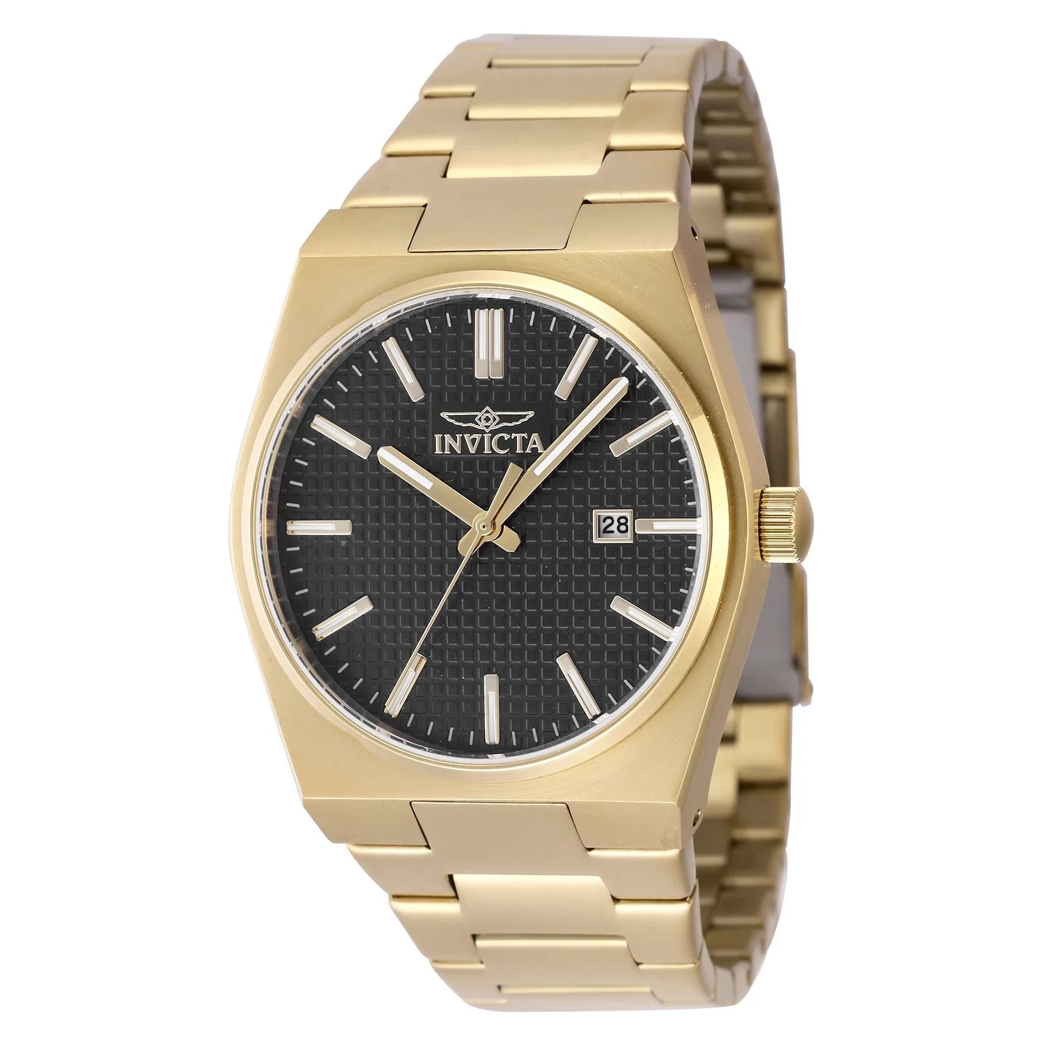 Invicta Men's Speedway Quartz 3 Hand Black Dial Watch