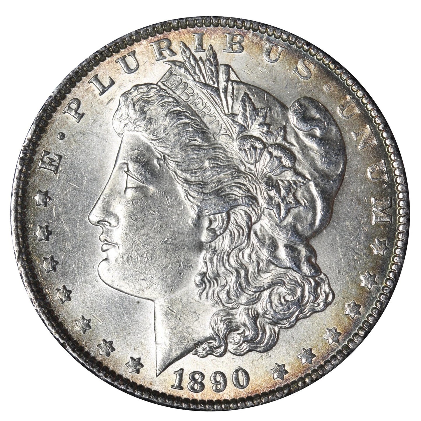 1890 Morgan Silver Dollar $1 Brilliant Uncirculated Appearance Strong Luster 90% Silver U.S. Coin