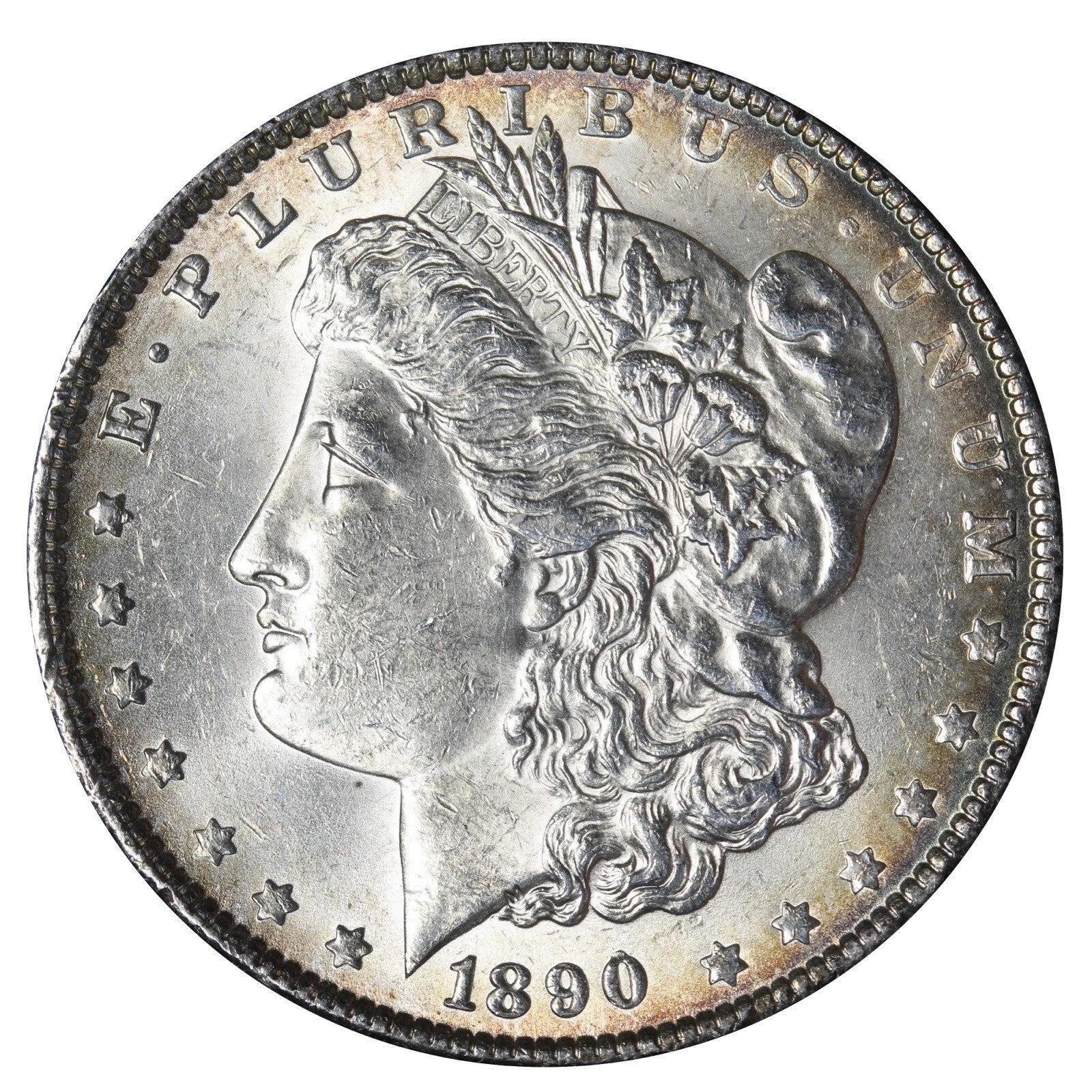 1890 Morgan Silver Dollar $1 Brilliant Uncirculated Appearance Strong Luster 90% Silver U.S. Coin