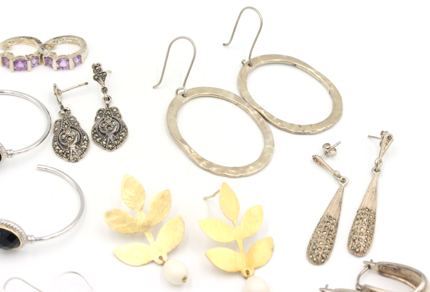 Group lot of Vintage 925 sterling silver earrings