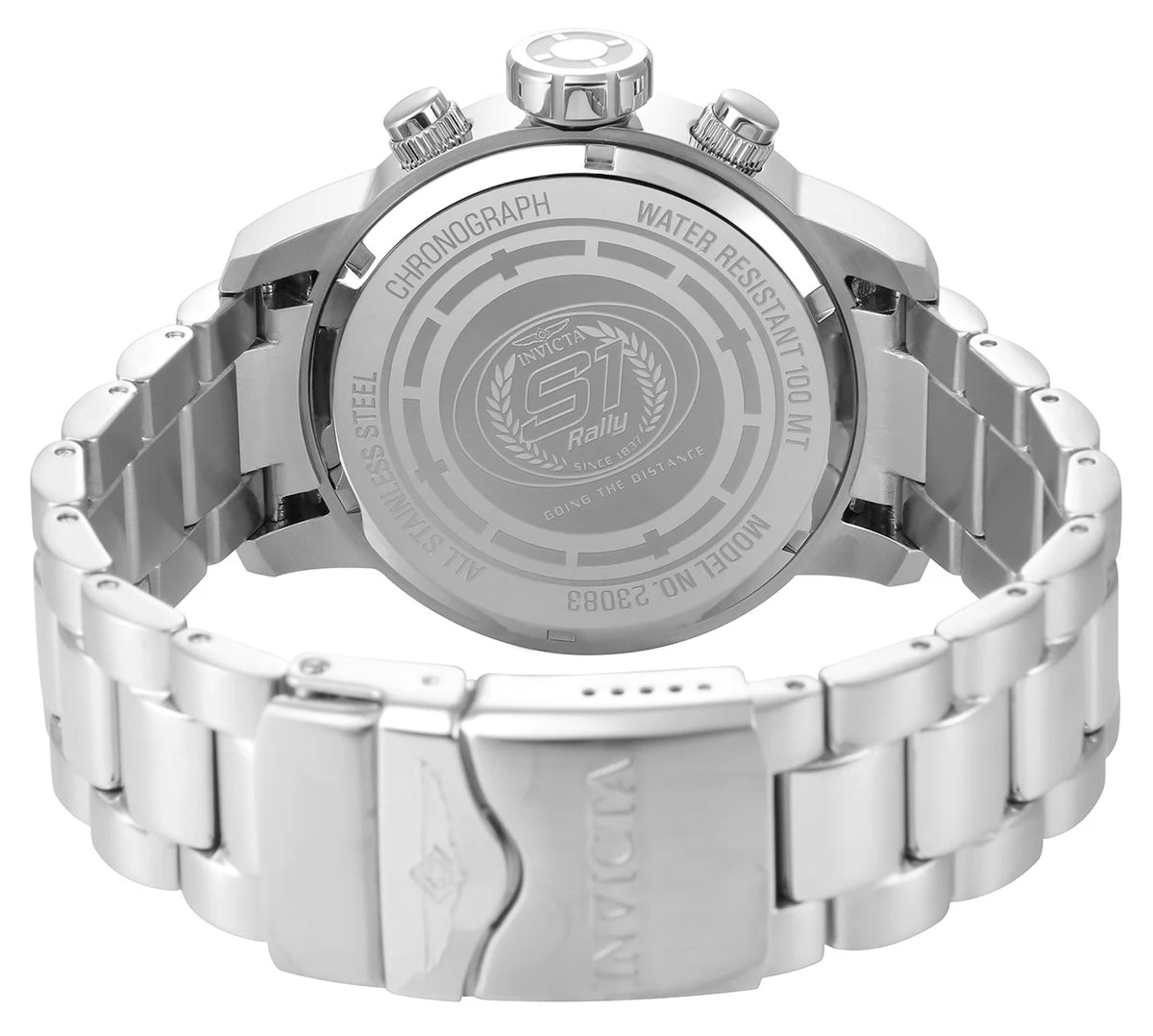 Invicta Men's S1 Rally  Quartz Chronograph Silver, Grey Dial Watch