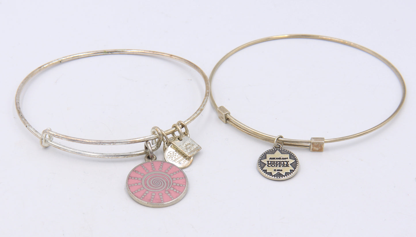 Alex and Ani Stainless Steel 9 Bracelets