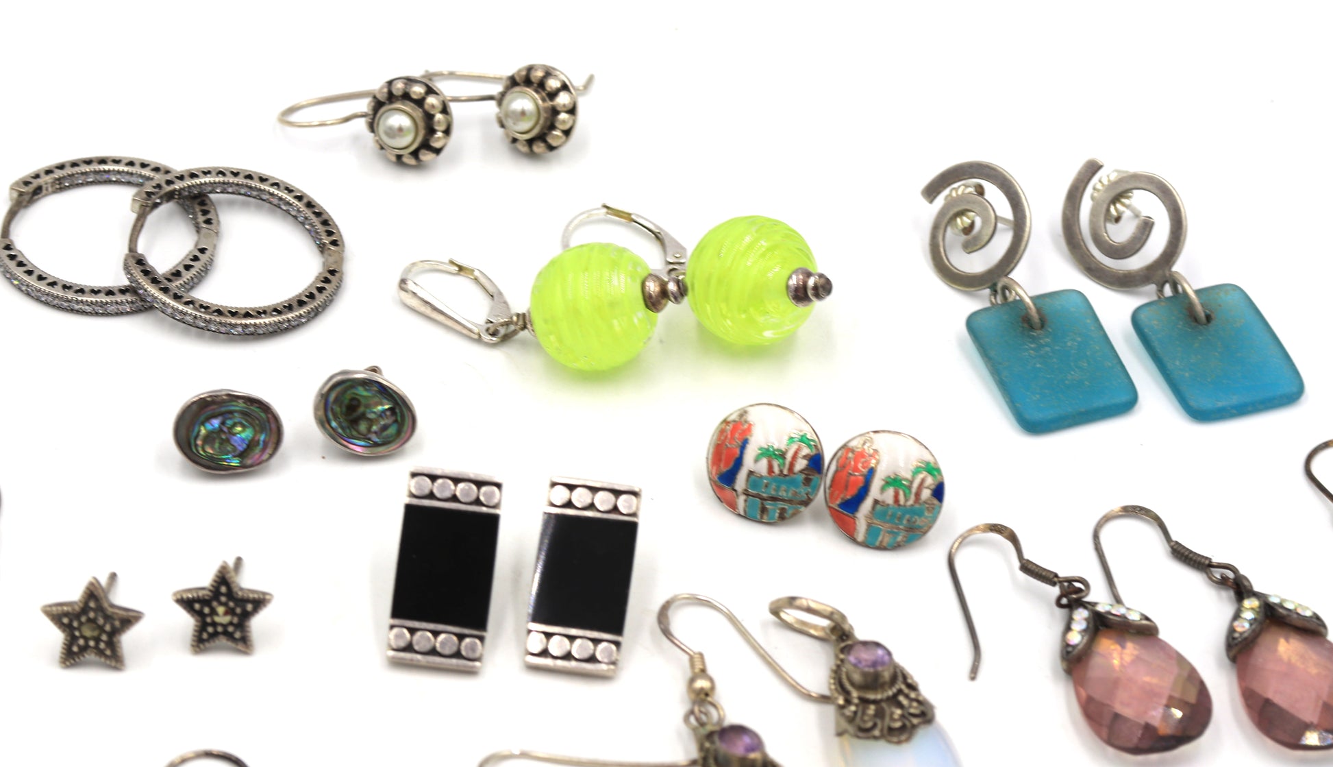 Group lot of Vintage 925 sterling silver earrings