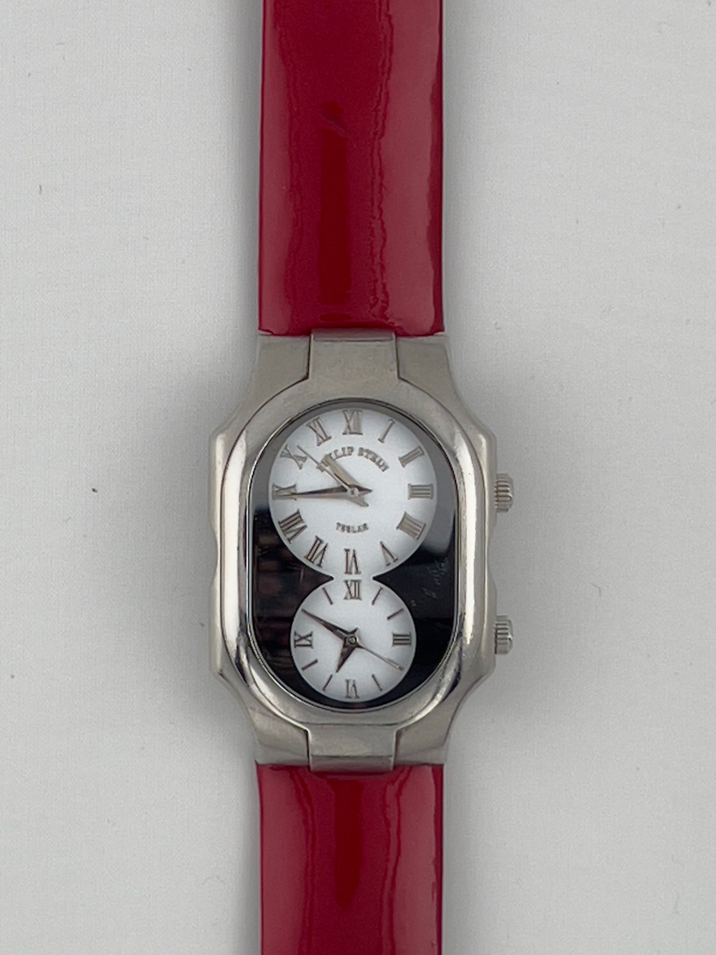 Philip Stein signature large dual time zone watch