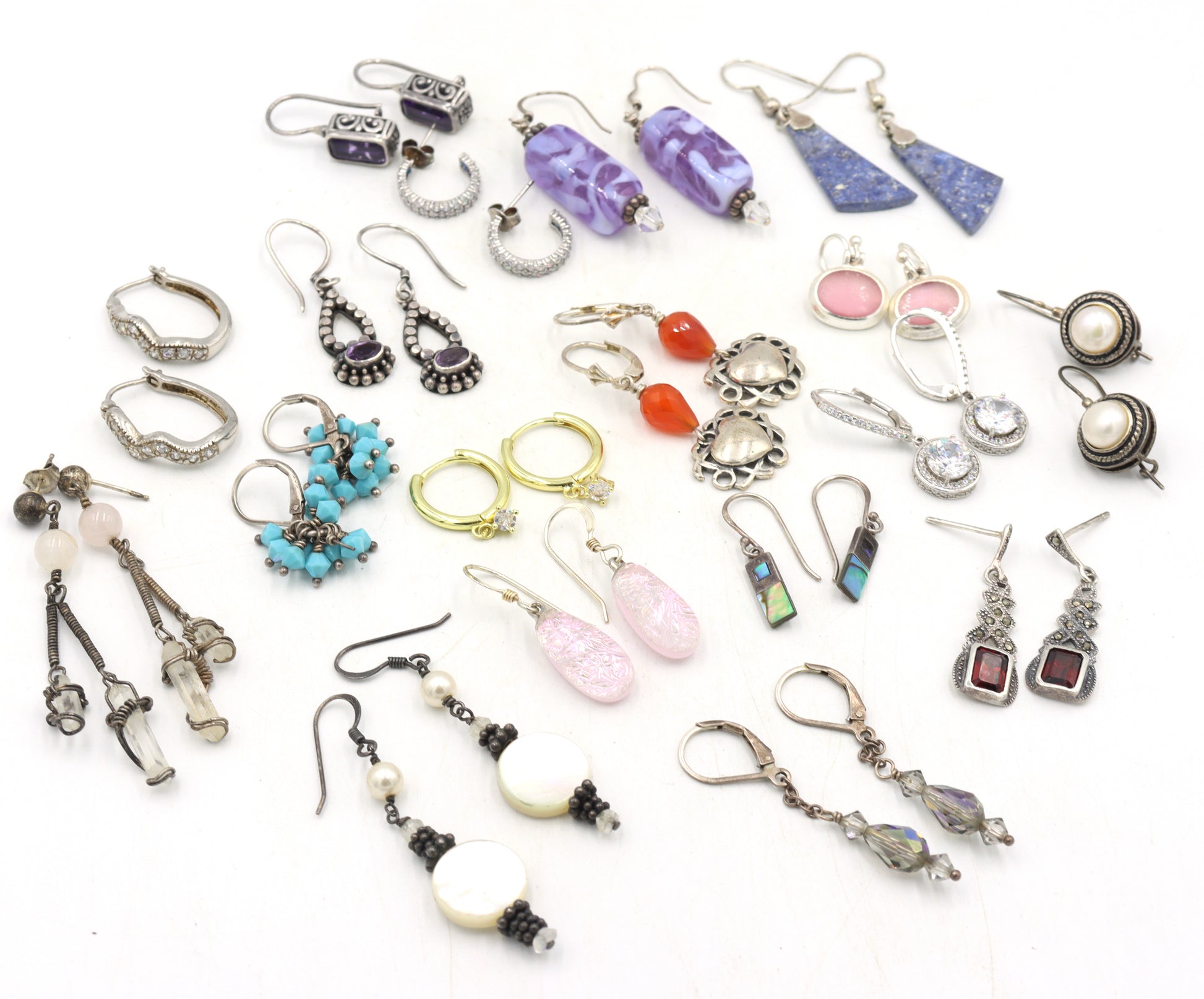 Group lot of Vintage 925 sterling silver earrings