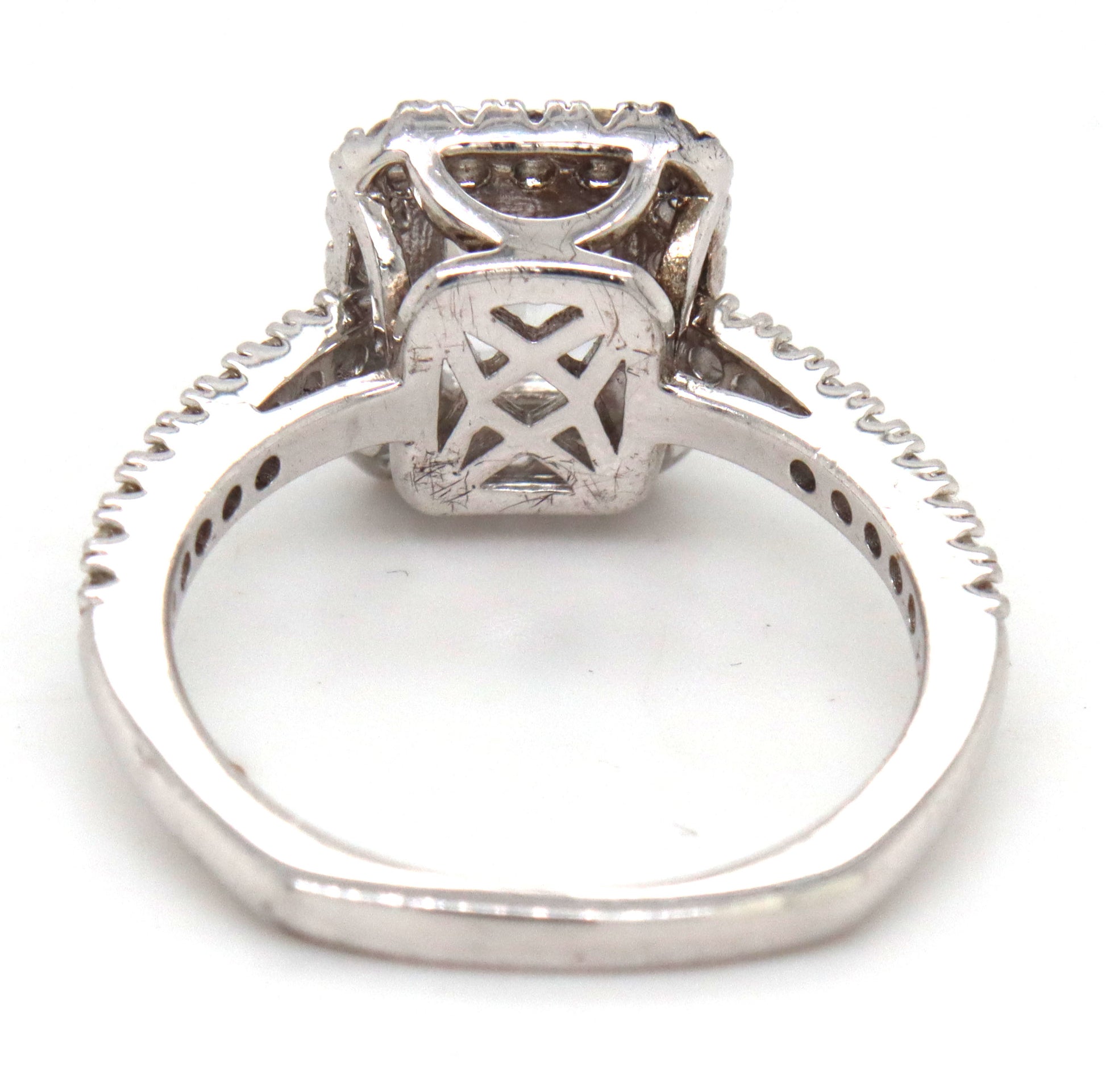 925 Sterling silver Emerald cut cubic zirconia ring