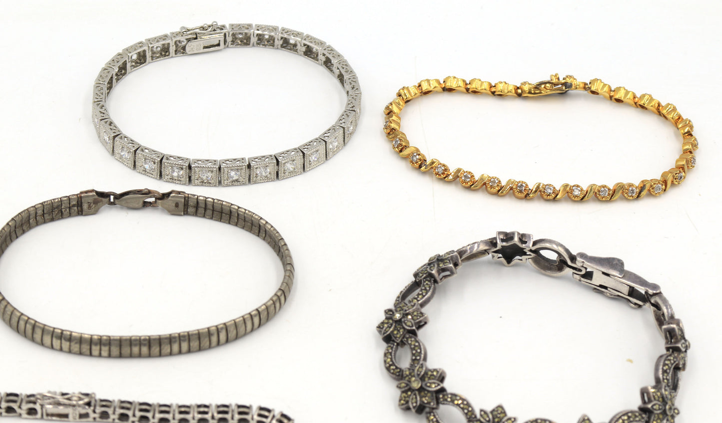 Vintage 925 sterling silver lot of 6 bracelets