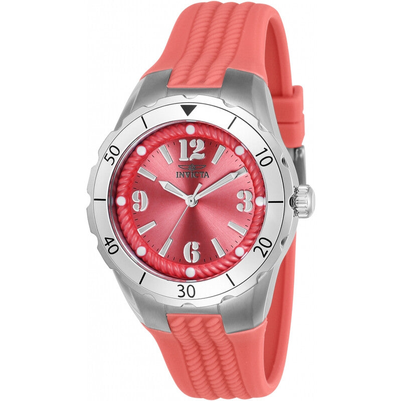 Invicta Angel Womens Pink Dial Quartz Stainless Steel Casual Watch