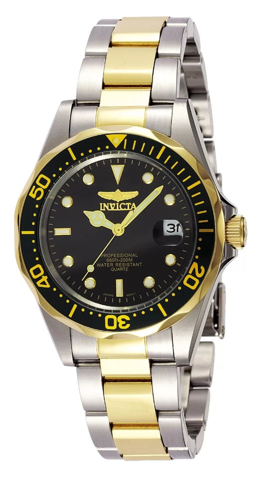 Invicta Men's 8934 Pro Diver Quartz 3 Hand Black Dial Watch