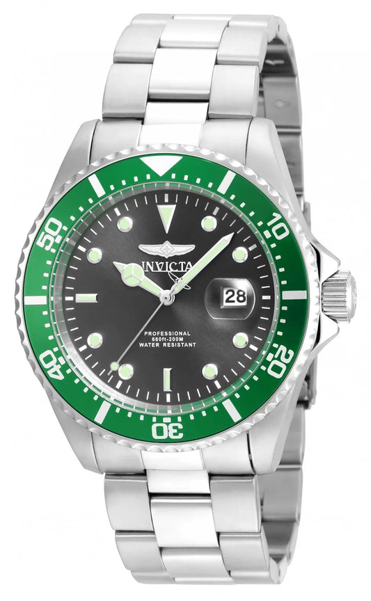 Invicta Men's 22021 Pro Diver Quartz 3 Hand Grey Dial Watch