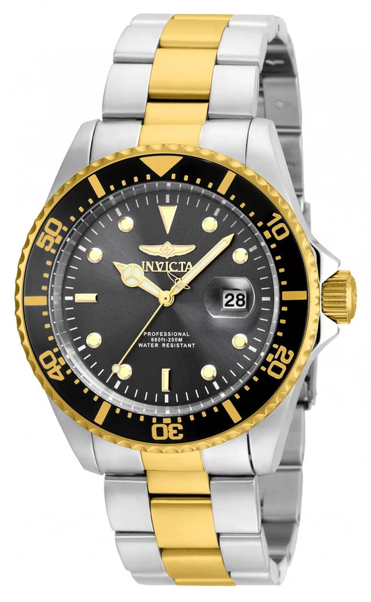 Invicta Men's 22057 Pro Diver Quartz 3 Hand Grey Dial Watch