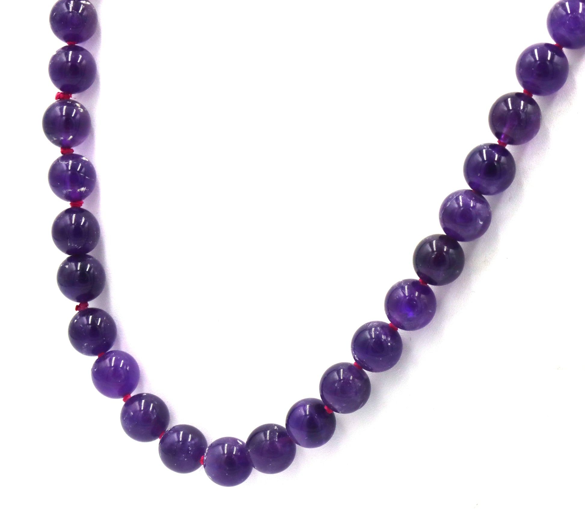 Amethyst beaded necklace