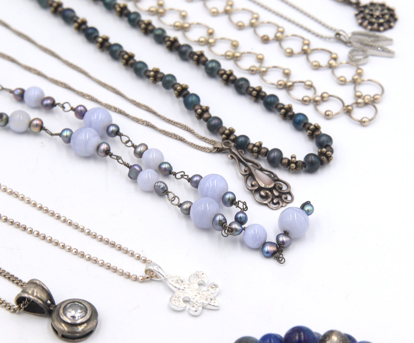 Group lot of vintage 925 sterling silver jewelry