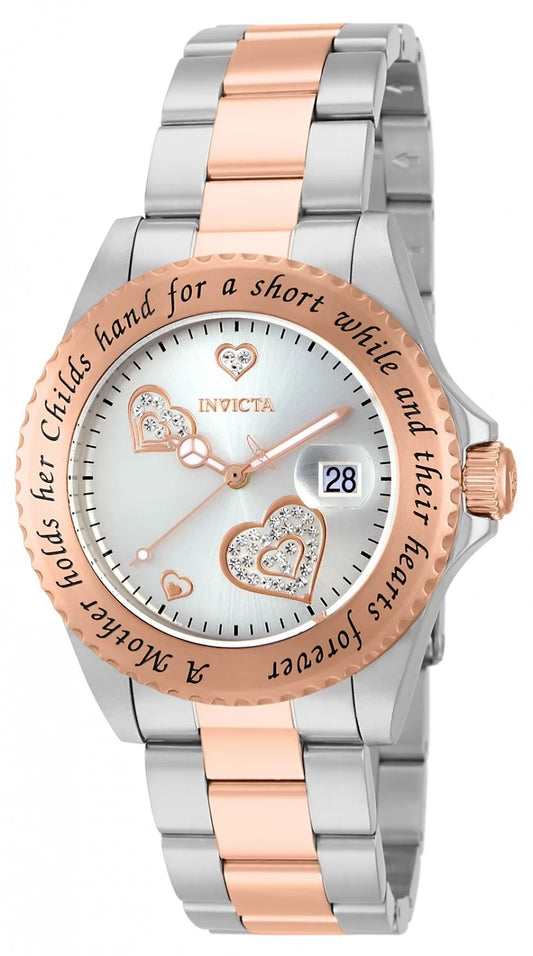 Invicta Women's 14731 Angel Quartz 3 Hand Silver Dial Watch