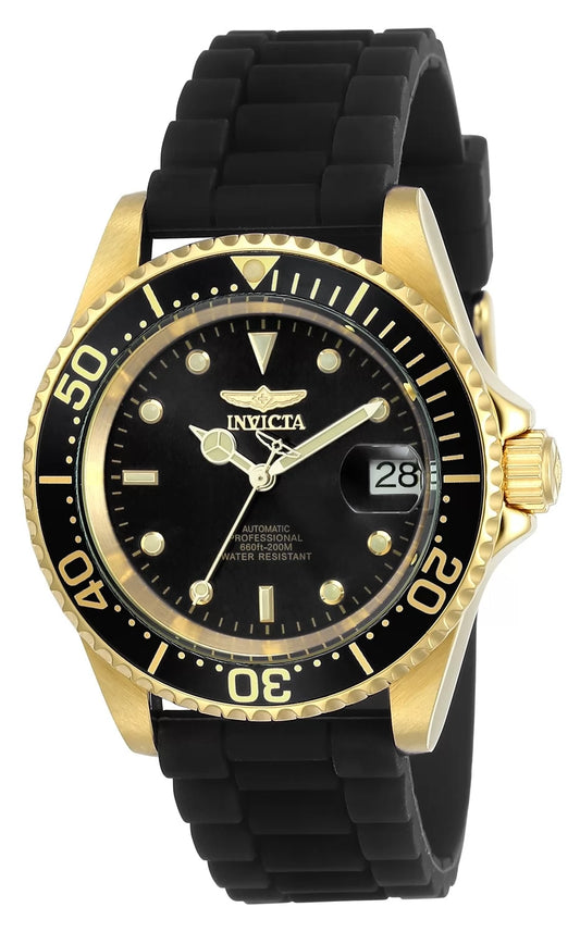 Invicta Men's 23681 Pro Diver Automatic 3 Hand Black Dial Watch
