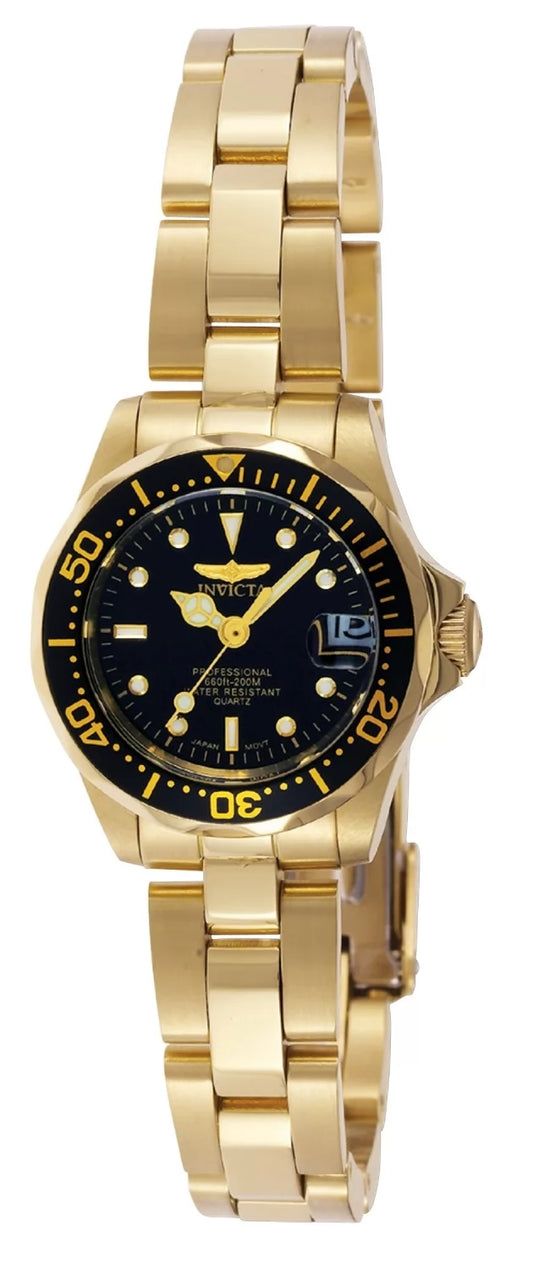 Invicta Women's 8943 Pro Diver  Quartz 3 Hand Black Dial Watch