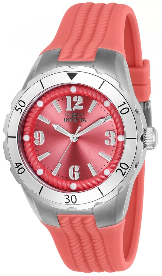 Invicta Women's 24122 Angel Quartz 3 Hand Pink Dial Watch
