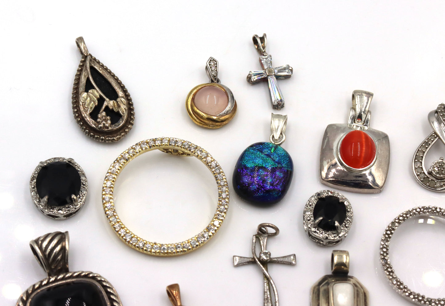 Vintage 925 sterling silver group lot of charms pendants