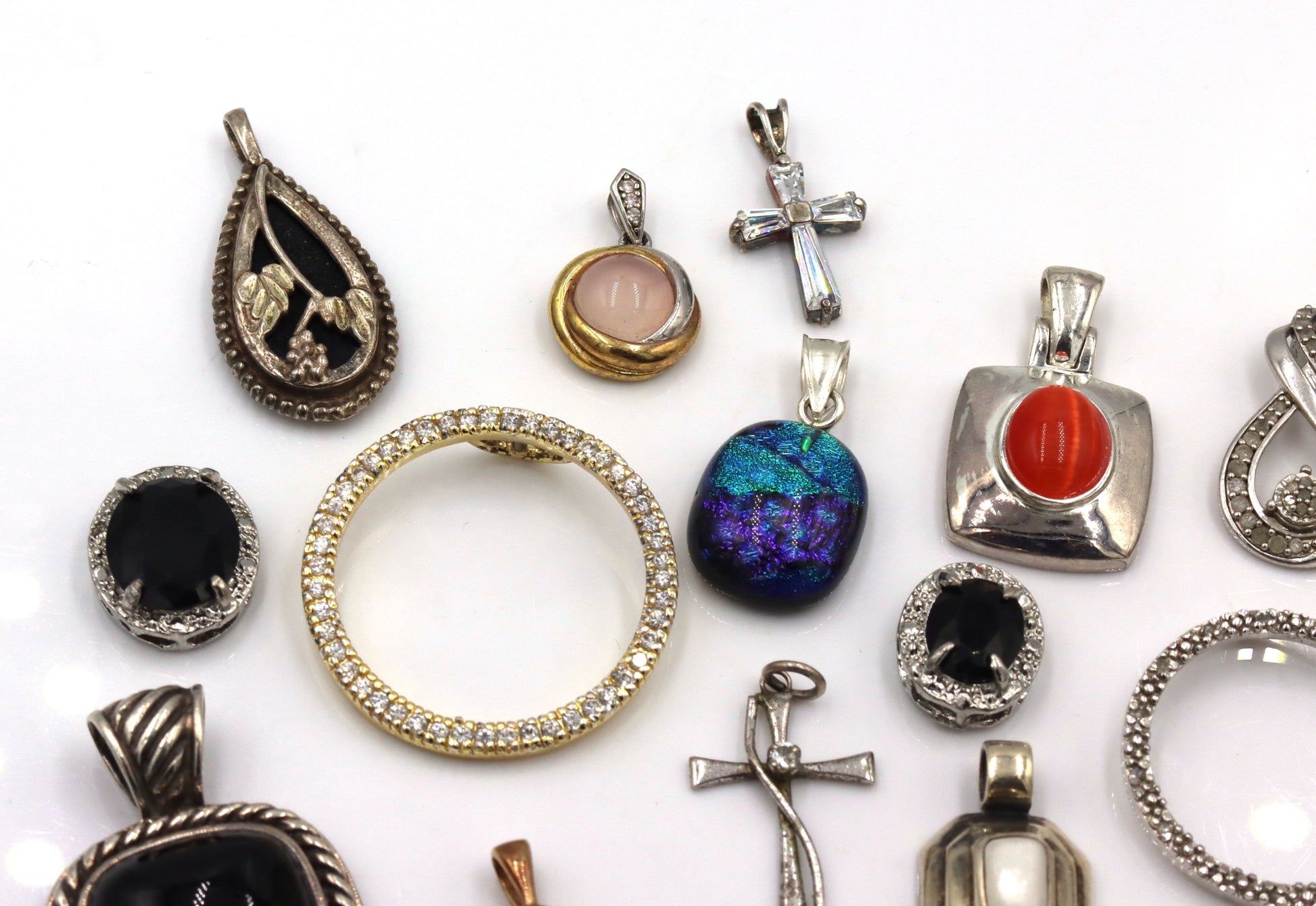 Vintage 925 sterling silver group lot of charms pendants