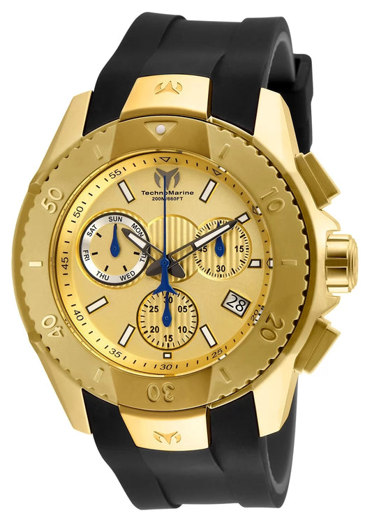 Technomarine Men's TM-617001 UF6 Quartz Gold Dial Watch