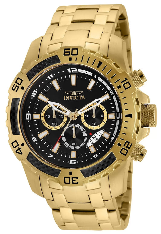Invicta Men's 24855 Pro Diver Quartz Chronograph Black Dial Watch