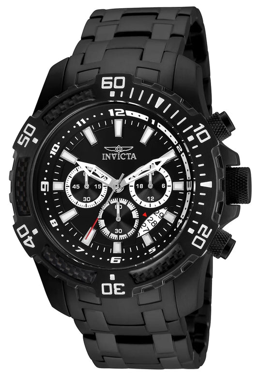 Invicta Men's 24858 Pro Diver Quartz Chronograph Black Dial Watch