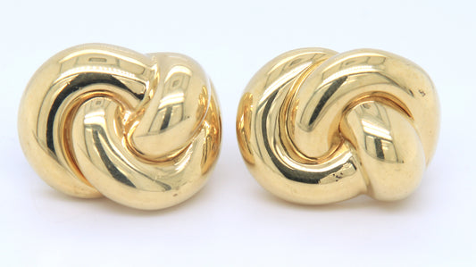Powerful 18kt Knot Motif Earrings
