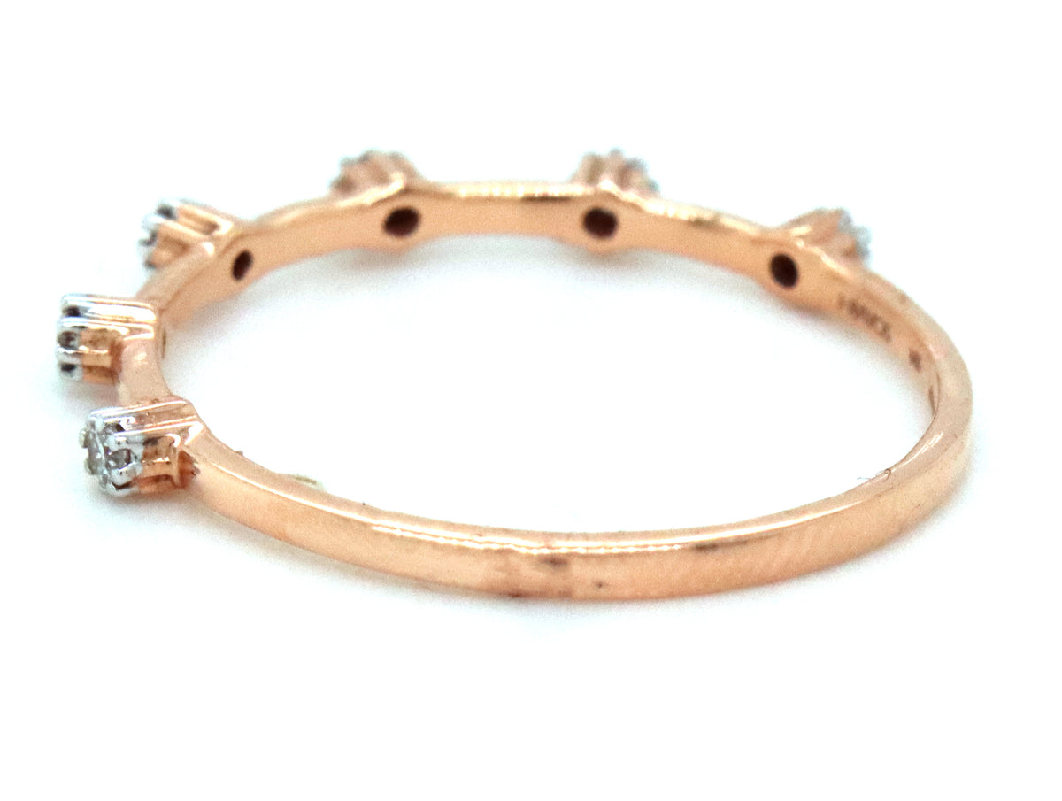 14kt Rose gold diamond fashion ring