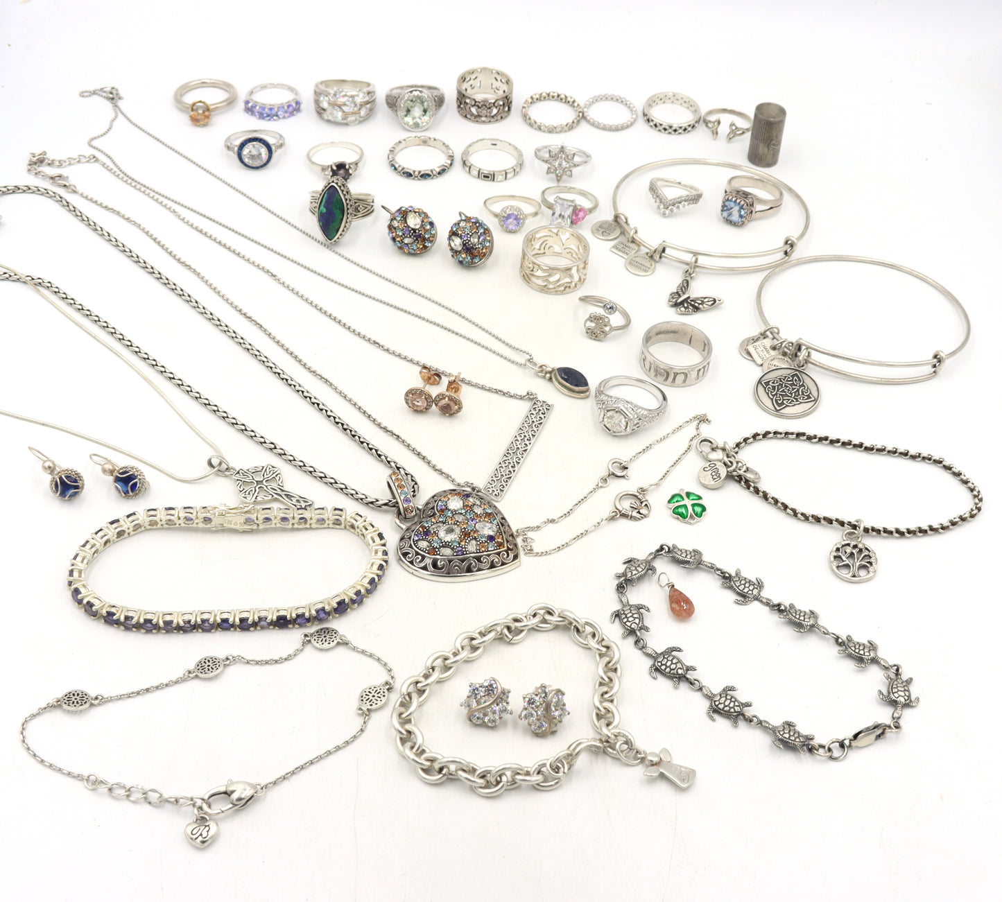 Big group lot of Vintage 925 sterling silver miscellaneous jewelry